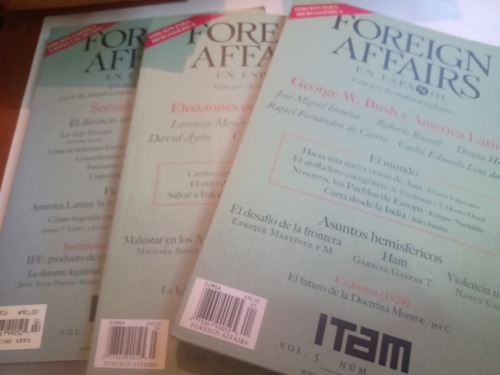 Lote Foreign Affairs Latinoamérica Itam 3 Revistas 2003-05