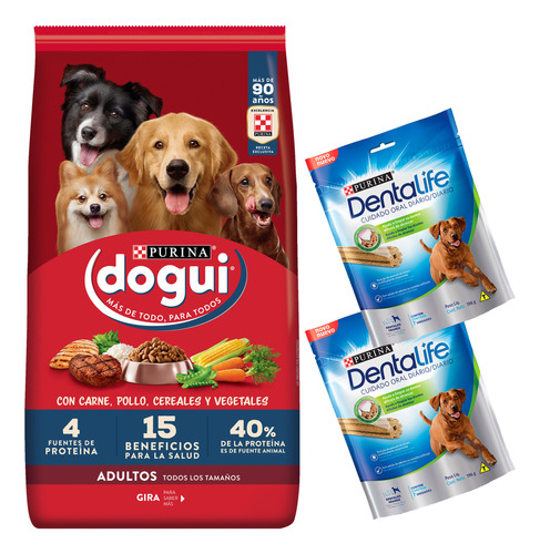 Comida De Perro Dogui Carne Veg 21 Kg + Pouch + Envío