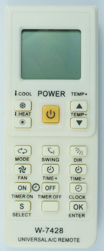 Controle Remoto P Ar Condicionado Universal 4000 Mod 7428