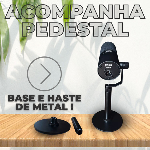 Kit 4 Microfones Podcast Radio Live Profissional Dylan Dm5