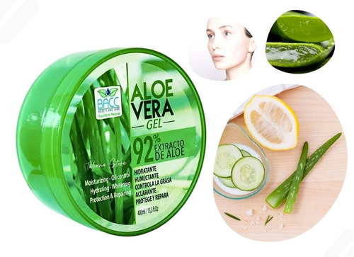 Gel Aloe Vera Bacc 92% Extracto Humecta - mL a $50