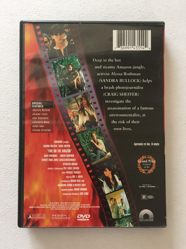 Dvd Sandra Bullock Fire On The Amazon / Fuego En El Amazonas