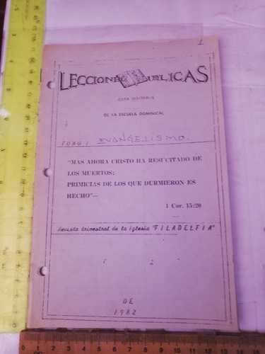 Lecciones Bíblicas Escuela Dominical Philadelphia De 1982