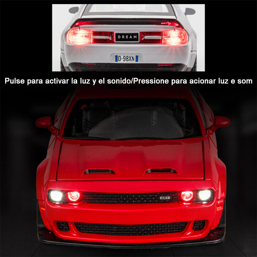 Dodge Challenger Srt Miniautos Colección De Regalos Com Base