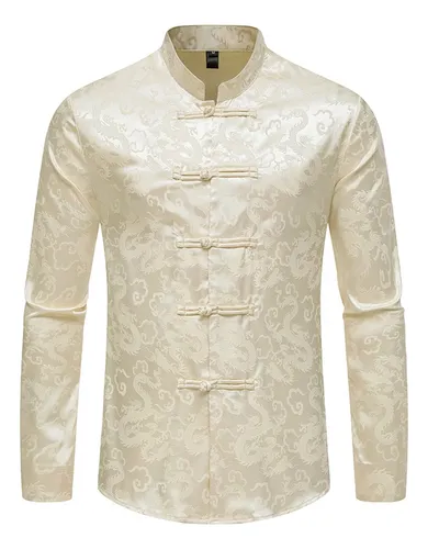 Camisa chinesa masculina 2025