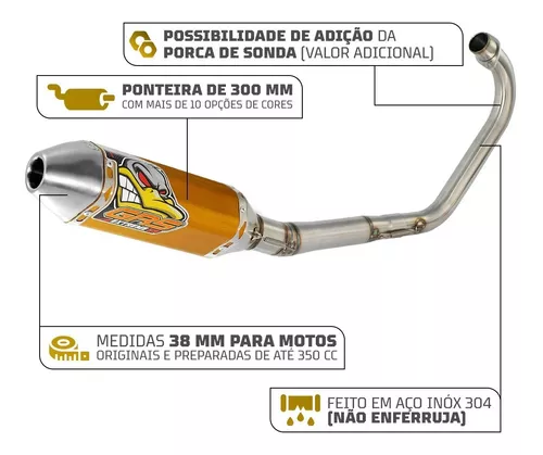 Compre Ponteira Escapamento Honda CBX 250 Twister 2001 à 2008