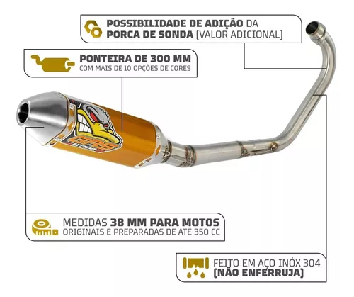 Ponteira Escapamento Honda Cbx 250 Twister De 2001 Ate 2008 no