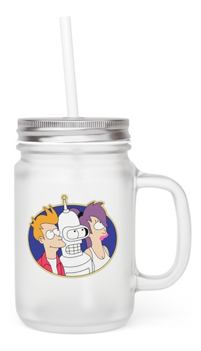 Mason Jar - Futurama - Leela, Fry & Bender