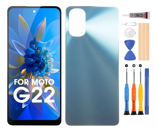 Pantalla Lcd Para Moto G22 Xt2231 + Tapa Trasera Azul