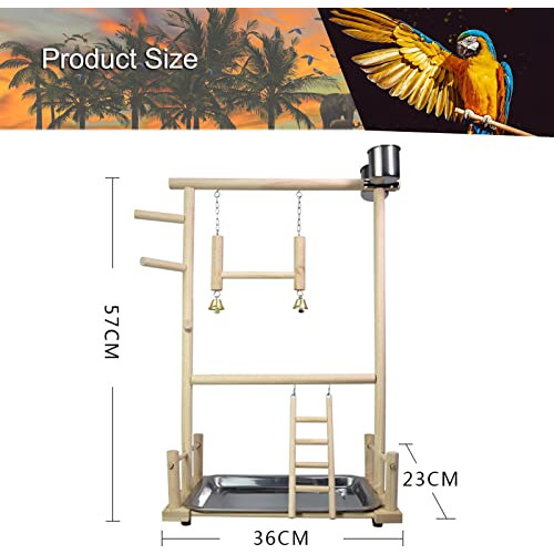 Parrots Bird Playground, Plataforma De Madera Mascotas,...