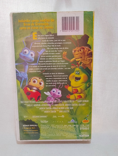 Fita De Vídeo Vhs Vida De Inseto - Disney Pixar - Dublado (Usado)