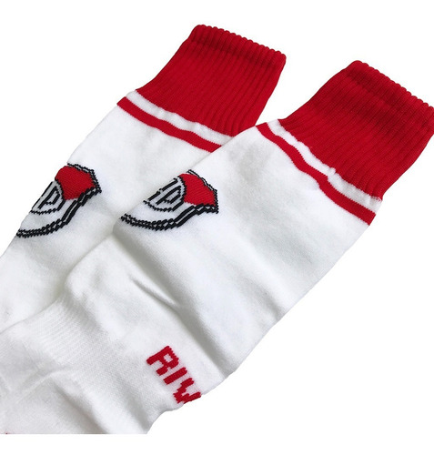Imagen 2 de 6 de Medias De Futbol River Plate Oficial Adulto Del 40 Al 46