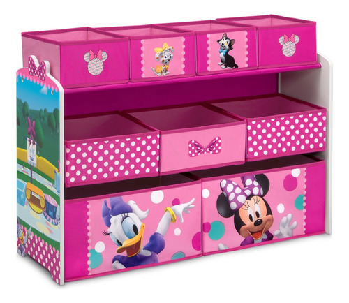 Organizador De Juguetes, Juguetero Minnie Mouse Rosa Niña