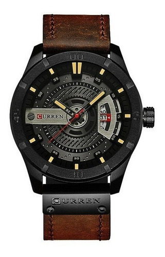 Reloj Pulsera Hombre Curren 8301 Cuarzo Café Oscuro