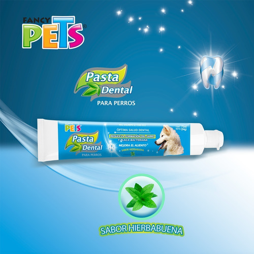 Imagen 4 de 6 de Pasta Dental Para Perros 90 Grs Limpiar Fancy Pets
