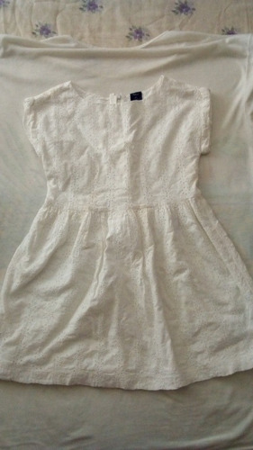 Vestido Para Niña Gapkids Color Blanco Talla S (6-7)