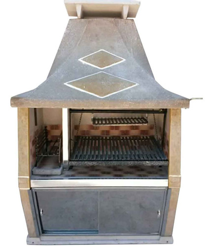 Parrilla Argentina 1,45 Cm, Reforzada ,luz Modelo Lobos 868