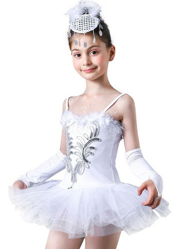 1 Traje De Baile De Ballet Vestido De Encaje For Niños