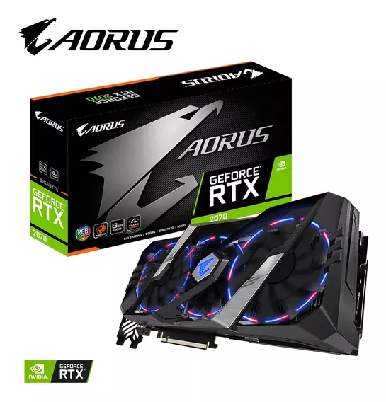 Placa De Video Nvidia Gigabyte Aorus Geforce Rtx 2070 8gb