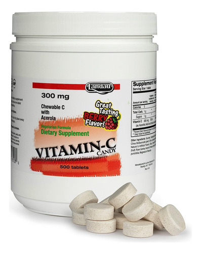 Landau Masticable Vitamina C Dulces 300 Mg. Fabor De Bayas D