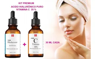 Acido Hialuronico Puro + Vitamina C 35 Eua Uso Profissional