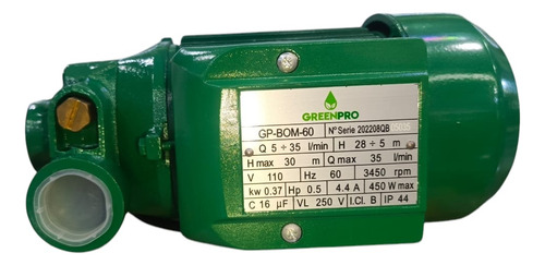 Bomba De Agua 1/2 Greenpro Gp-bom-60