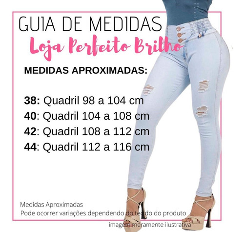 Imagem 4 de 5 de Calça Rhero Jeans Feminina Skinny Cintura Alta Rasgada Bojo