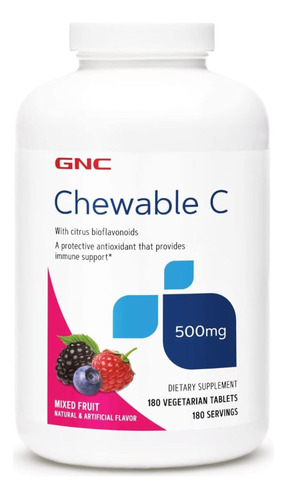 Vitamina C 500 Mg Chewable 180 Gnc 