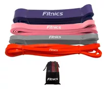 Comprar Bandas Elasticas Power Bands Resistencia Fitnics Set 4 Latex