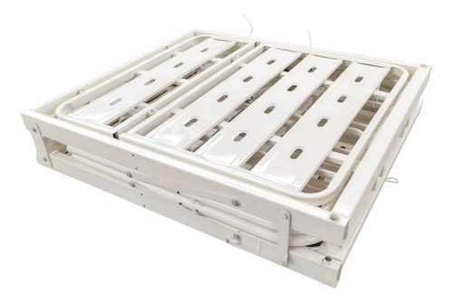 Cama Hospitalaria Plegable Mobicare C/ Colchón Y Porta Suero Color Blanco