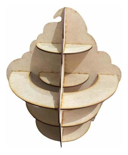Exhibidor En Forma De Cupcake Natural