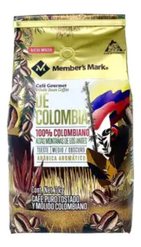3 Pza Café Tostado Y Molido Member's Mark Colombiano 1 Kg