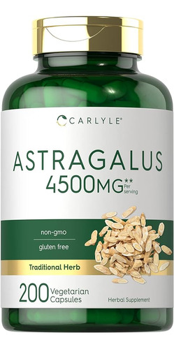 Astragalus 4500 Mg Por Servicio 200 Capsulas Carlyle