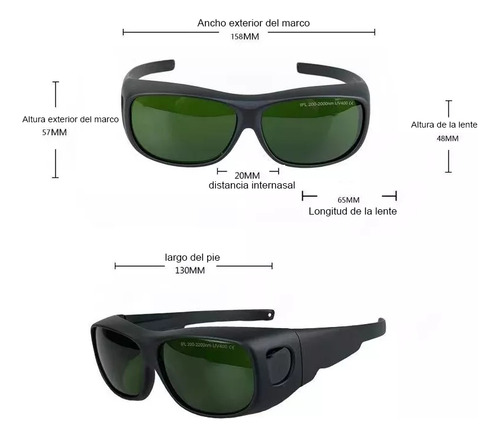 Gafas De Protección Láser De Seguridad Ipl De 200-2000 Nm