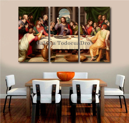 Imagen 3 de 10 de Cuadros Decorativos La Última Cena De Jesús