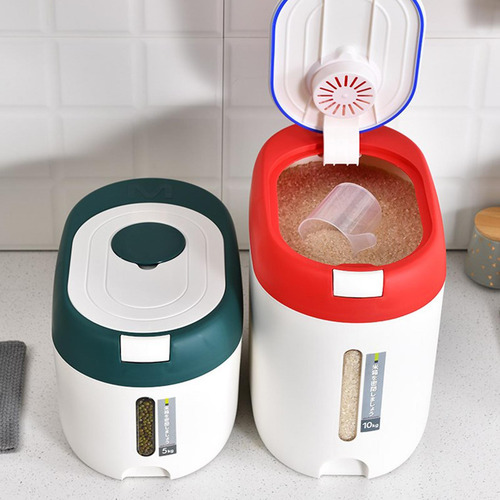 Contenedor De Comida Seca, Dispensador De Arroz, Caja De