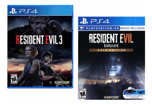 Combo Pack Resident Evil 3 Remake + Resident 7 Ps4 Nuevos*