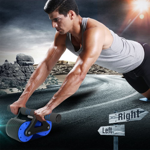 Abs Roller Auto Rebound With Knee Pads,track Handle,abs