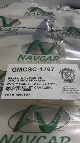 Guaya Selectora Chevrolet Cavalier Gmc Buick 