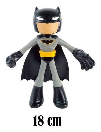 Boneco Batman Preto Dc Justice League Flextreme 18 Cm Mattel