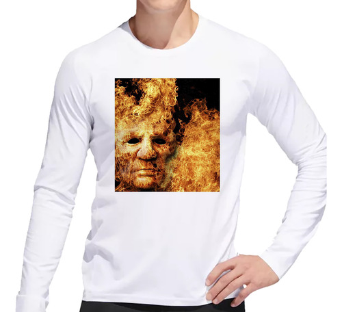 Remera Hombre Ml Fuego Cara Imagen Arte Decoracion Llamas