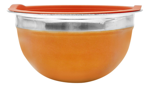 Bowl Acero Inoxidable Pintado, 18 Cm Tapa Plástica - 13132