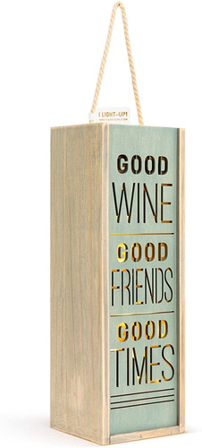 Demdaco Good Wine Good Friends Good Times Sage Green Le...