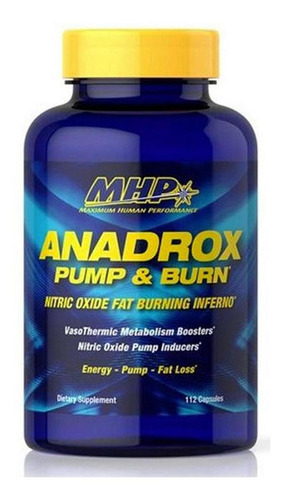 Pre Entrenamiento Mhp Anadrox Pump & Burn 112 Cápsulas Sabor Sin Sabor
