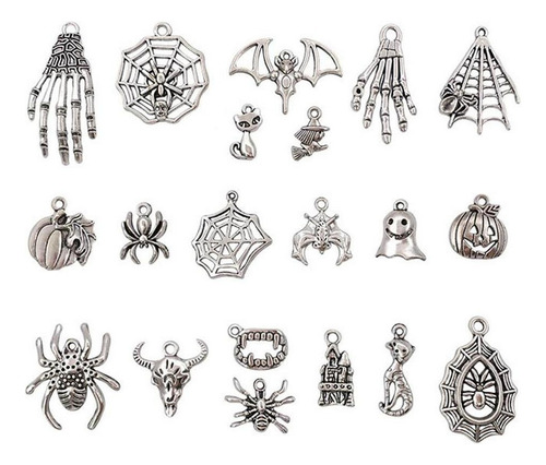 100 Piezas Variadas De Dijes De Halloween Colgantes