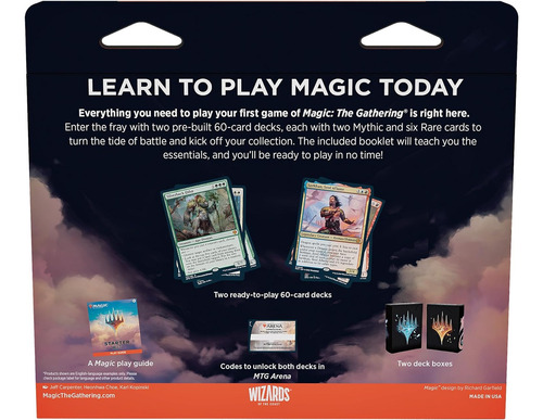 Kit De Inicio De Magic The Gathering 2023, 2 Mazos Y 2 Códig
