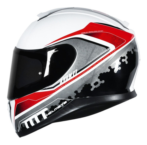 Capacete Mt Thunder 3 Branco - 4 Estrelas Sharp