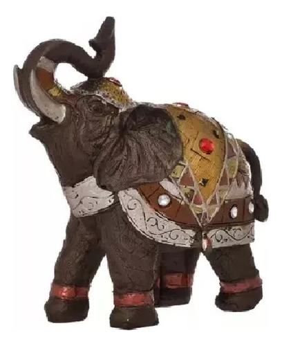 Estatuilla  Elefante Con Perlas  Decorativo Grande 