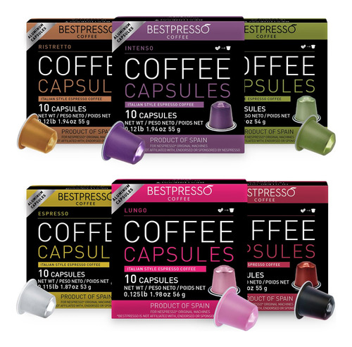 Cápsulas De Café Gourmet Compatibles Con Nespresso - Paqu.