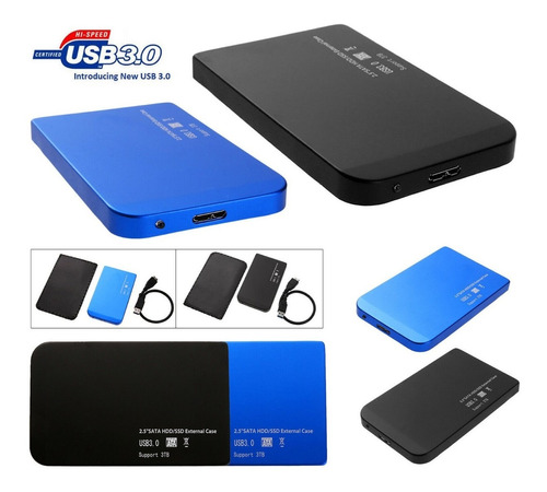 Encapsulador Azul Ssd 2.5 Usb 3.0 Disc Duro Hdd Sata Dock Al